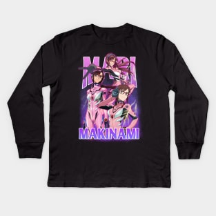 Bootleg Anime Evangelion Mari Makinami Illustrious Kids Long Sleeve T-Shirt